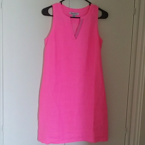 sea glass linen shift dress